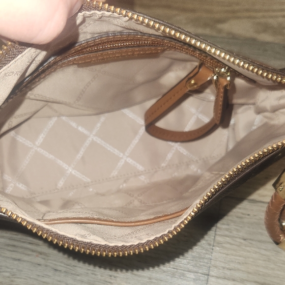 Michael Kors Dark Brown and Tan Crossbody Bag - Picture 10 of 13